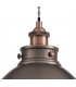 Medium Ceiling Dome Pendant, 1 x E27, Antique Silver, Copper, White - 6