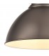 Medium Ceiling Dome Pendant, 1 x E27, Antique Silver, Copper, White - 8