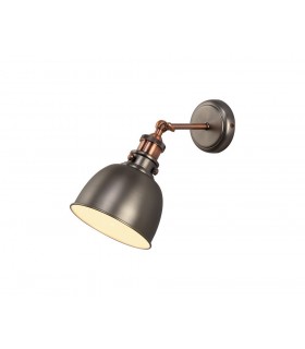 Adjustable Wall Lamp, 1 x E27, Antique Silver, Copper, White - 1