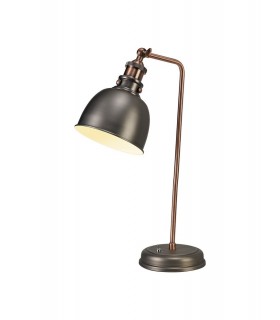 Adjustable Table Task Lamp, 1 x E27, Antique Silver, Copper, White - 1