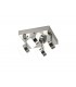 4 Light Ceiling, 4 x 5W LED, 4000K, 1700lm, IP44, Polished Chrome - 1