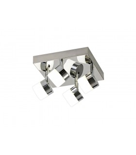 4 Light Ceiling, 4 x 5W LED, 4000K, 1700lm, IP44, Polished Chrome - 1