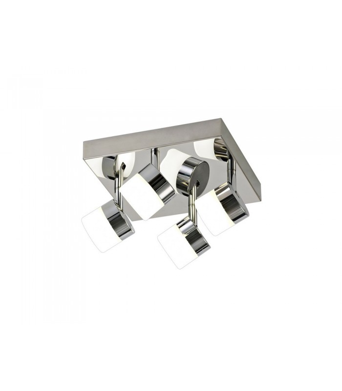 4 Light Ceiling, 4 x 5W LED, 4000K, 1700lm, IP44, Polished Chrome - 1