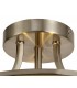 Semi-Flush Bowl Ceiling, 3 Light E27, Satin Nickel, Frosted Glass - 4