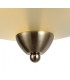 Semi-Flush Bowl Ceiling, 3 Light E27, Satin Nickel, Frosted Glass - 6