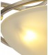 Semi-Flush Bowl Ceiling, 3 Light E27, Satin Nickel, Frosted Glass - 7