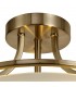 Semi-Flush Bowl Ceiling, 3 Light E27, Antique Brass, Frosted Glass - 4