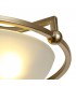 Semi-Flush Bowl Ceiling, 3 Light E27, Antique Brass, Frosted Glass - 5