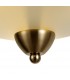 Semi-Flush Bowl Ceiling, 3 Light E27, Antique Brass, Frosted Glass - 6