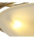 Semi-Flush Bowl Ceiling, 3 Light E27, Antique Brass, Frosted Glass - 7