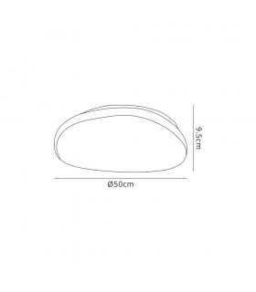 Flush Ceiling, 1 x 24W LED, 4000K, 1614lm, IP44, White Acrylic - 2