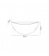 Wall Lamp, 1 x 12W LED, 3000K, 780lm, Polished Chrome, White - 2