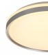 Flush Ceiling 48cm, 1 x 36W LED 3 Step-Dimmable, 3000K, 1575lm, IP44, Silver, White Acrylic - 6