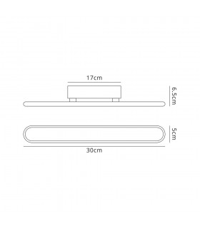 Wall Lamp, 1 x 12W LED, 4000K, 568lm, Sand White - 2
