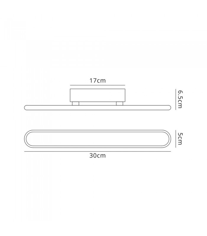 Wall Lamp, 1 x 12W LED, 4000K, 568lm, Sand White - 2