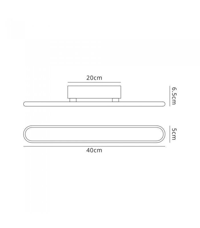 Wall Lamp, 1 x 16W LED, 4000K, 805lm, Sand White - 2