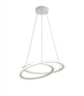 Ceiling Pendant, 1 x 40W LED, 4000K, 2996lm, 3 Step Dimming, Matt White - 1