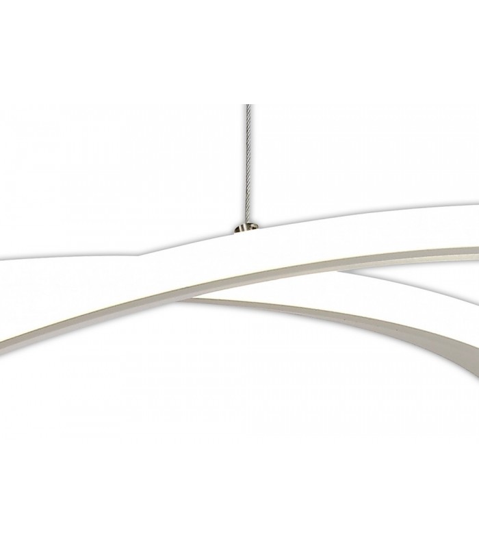 Ceiling Pendant, 1 x 40W LED, 4000K, 2996lm, 3 Step Dimming, Matt White - 9