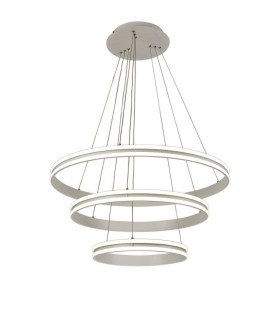 Ceiling Pendant, 3 Light 50W,30W,20W LED, 4000K, 5470lm, Dimmable, Matt White - 1