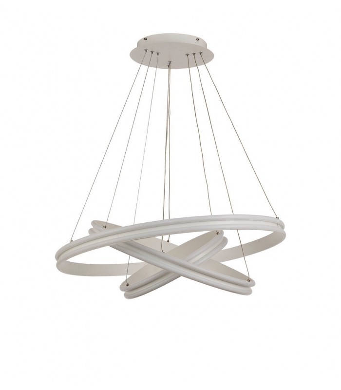 Ceiling Pendant, 3 Light 50W,30W,20W LED, 4000K, 5470lm, Dimmable, Matt White - 5