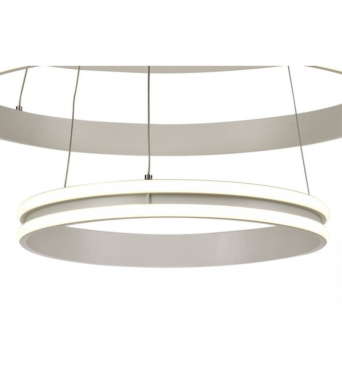 Ceiling Pendant, 3 Light 50W,30W,20W LED, 4000K, 5470lm, Dimmable, Matt White - 8