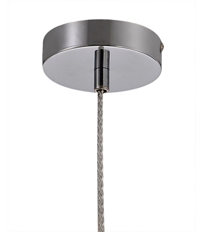 Ceiling Dome Pendant, 1 x E27, Polished Chrome, Clear Glass - 4