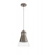 Ceiling Dome Pendant, 1 x E27, Satin Nickel, Clear Glass - 3