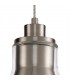 Ceiling Dome Pendant, 1 x E27, Satin Nickel, Clear Glass - 5