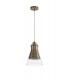 Ceiling Dome Pendant, 1 x E27, Antique Brass, Clear Glass - 3