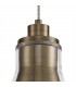 Ceiling Dome Pendant, 1 x E27, Antique Brass, Clear Glass - 5