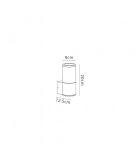 Wall Lamp 1 x E27, IP54, Anthracite, Clear - 2