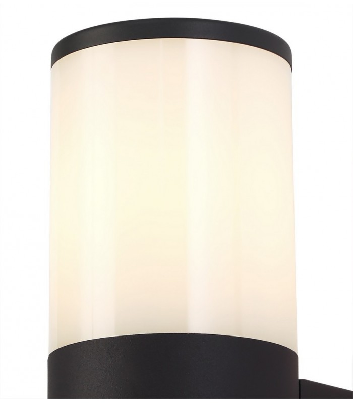 Wall Lamp 1 x E27, IP54, Anthracite, Opal - 5