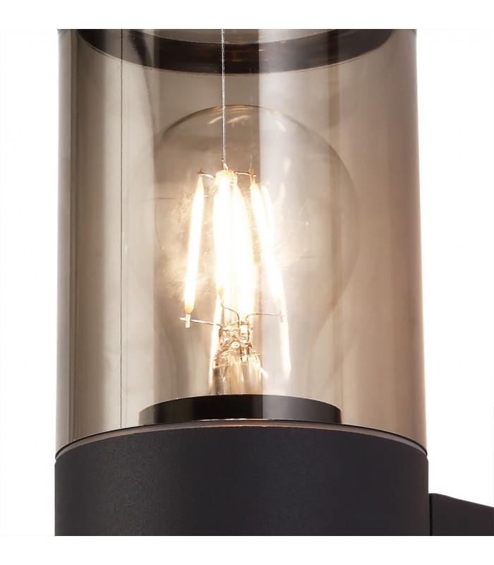 Wall Lamp 1 x E27, IP54, Anthracite, Smoked - 7