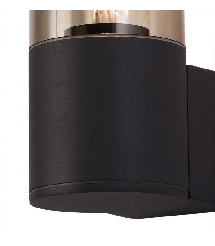 Wall Lamp 1 x E27, IP54, Anthracite, Smoked - 9