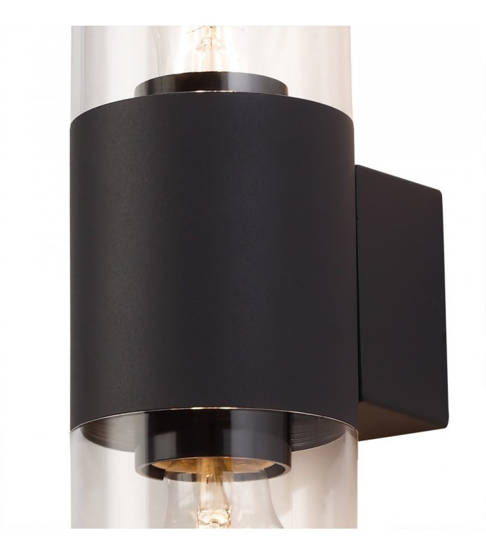 Wall Lamp 2 x E27, IP54, Anthracite, Clear - 6
