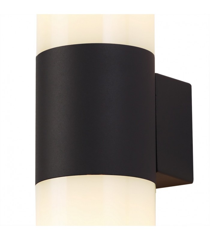 Wall Lamp 2 x E27, IP54, Anthracite, Opal - 6