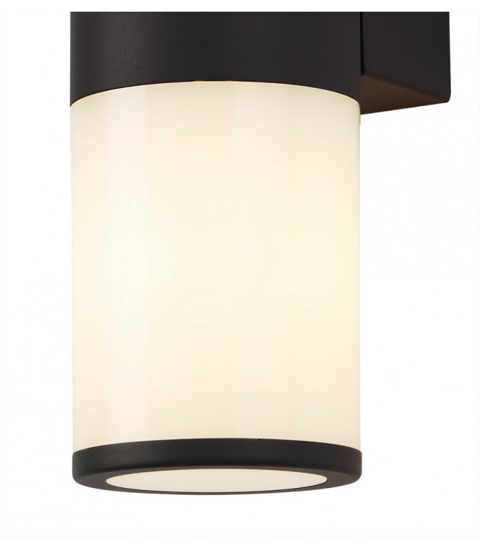 Wall Lamp 2 x E27, IP54, Anthracite, Opal - 7