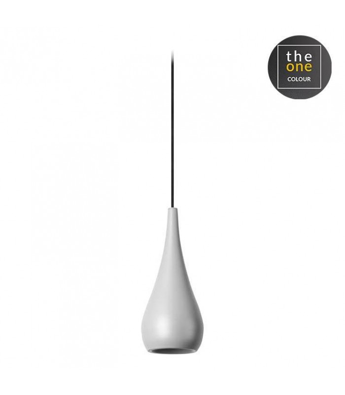 LED 1 Light Dimmable Slim Dome Ceiling Pendant Grey - 1