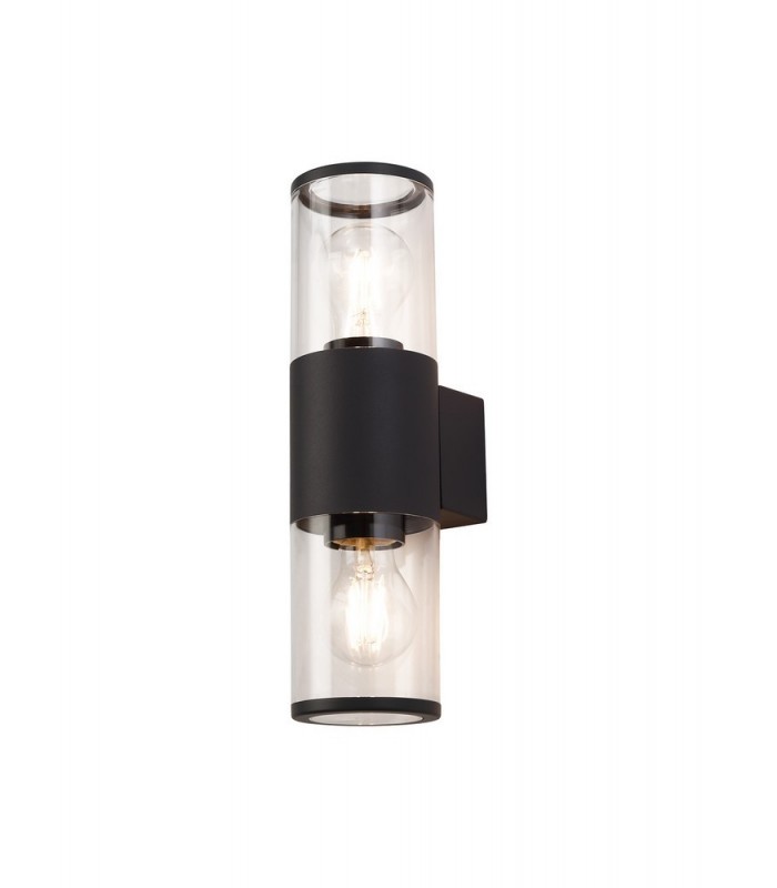 Wall Lamp 2 x E27, IP54, Anthracite, Smoked - 3