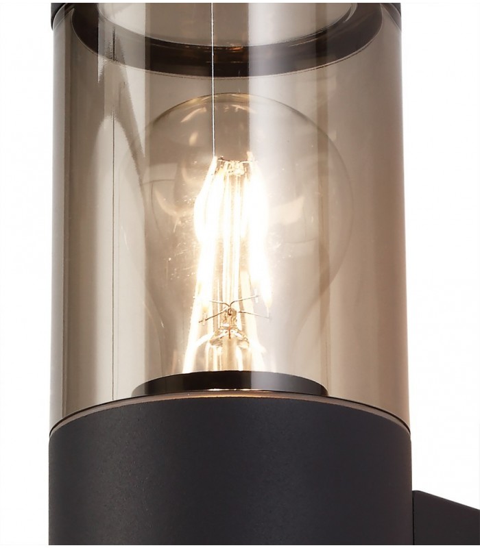 Wall Lamp 2 x E27, IP54, Anthracite, Smoked - 7
