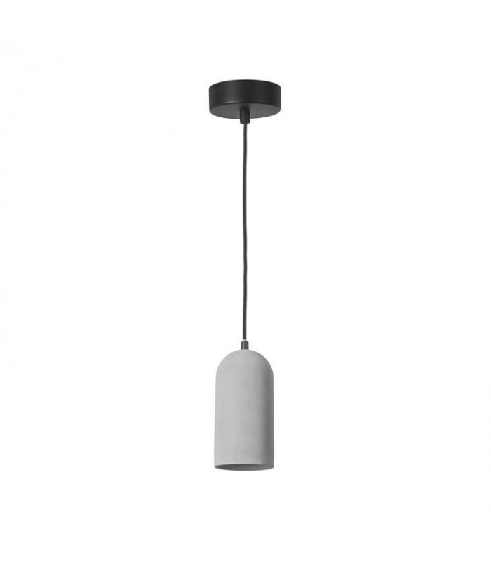 1 Light Ceiling Pendant Cement Grey, E27 - 1