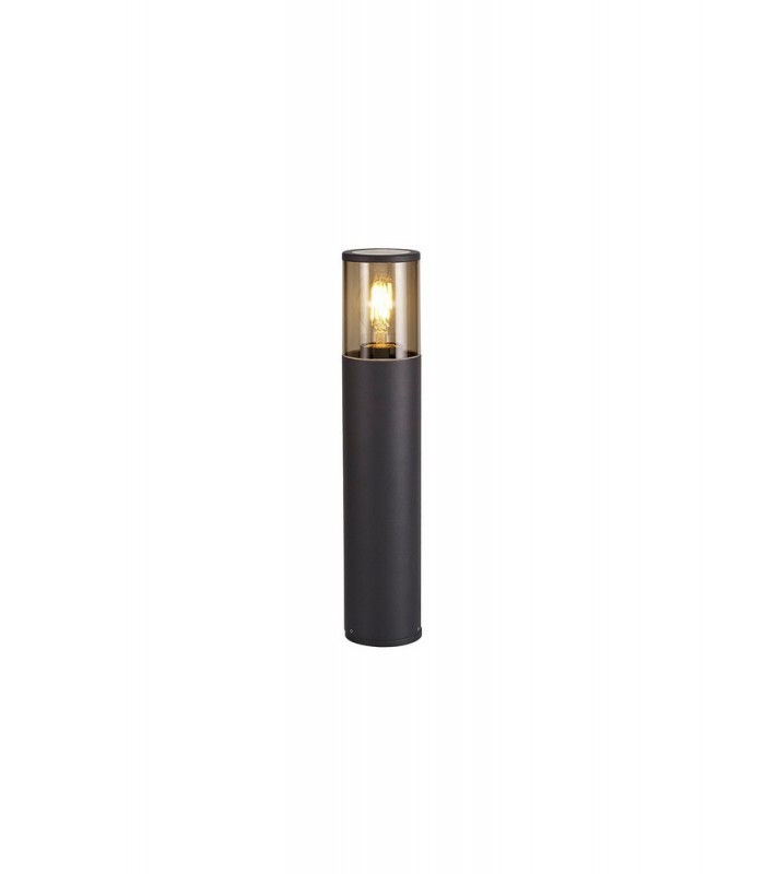 45cm Bollard Post Lamp 1 x E27, IP54, Anthracite, Smoked - 1