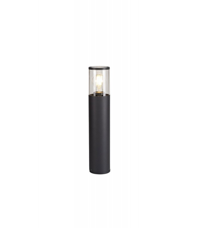 45cm Bollard Post Lamp 1 x E27, IP54, Anthracite, Smoked - 3