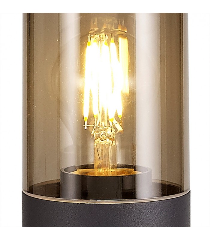 45cm Bollard Post Lamp 1 x E27, IP54, Anthracite, Smoked - 7