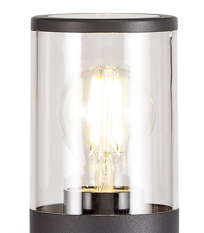 65cm Bollard Post Lamp 1 x E27, IP54, Anthracite, Clear - 5