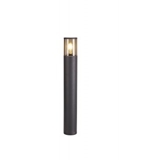 65cm Bollard Post Lamp 1 x E27, IP54, Anthracite, Smoked - 1