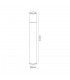65cm Bollard Post Lamp 1 x E27, IP54, Anthracite, Smoked - 2