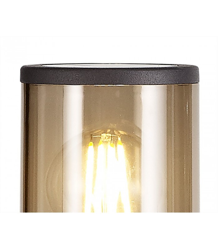 65cm Bollard Post Lamp 1 x E27, IP54, Anthracite, Smoked - 6