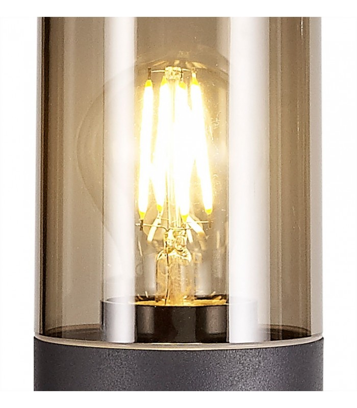 65cm Bollard Post Lamp 1 x E27, IP54, Anthracite, Smoked - 7