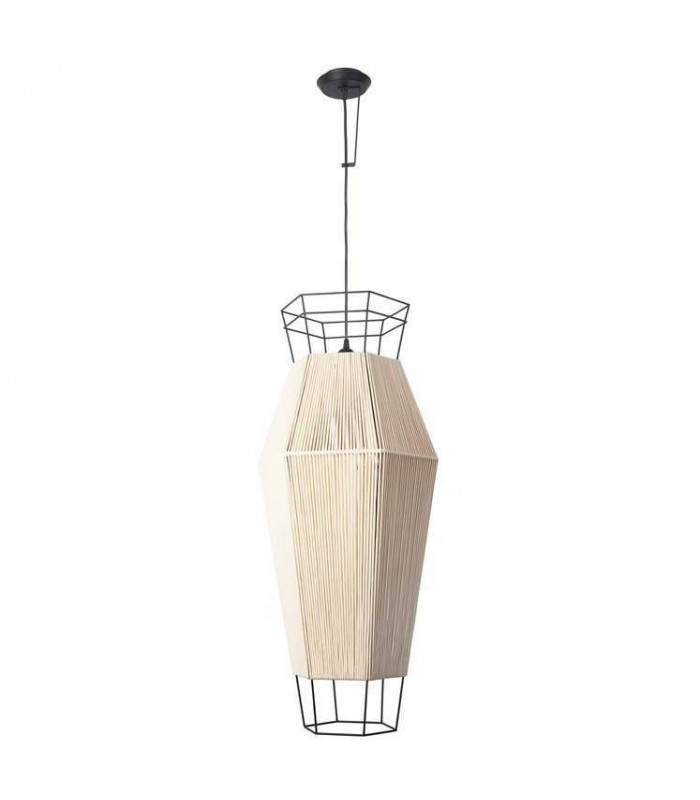 1 Light Wall / Ceiling Pendant Black, Beige, E27 - 1